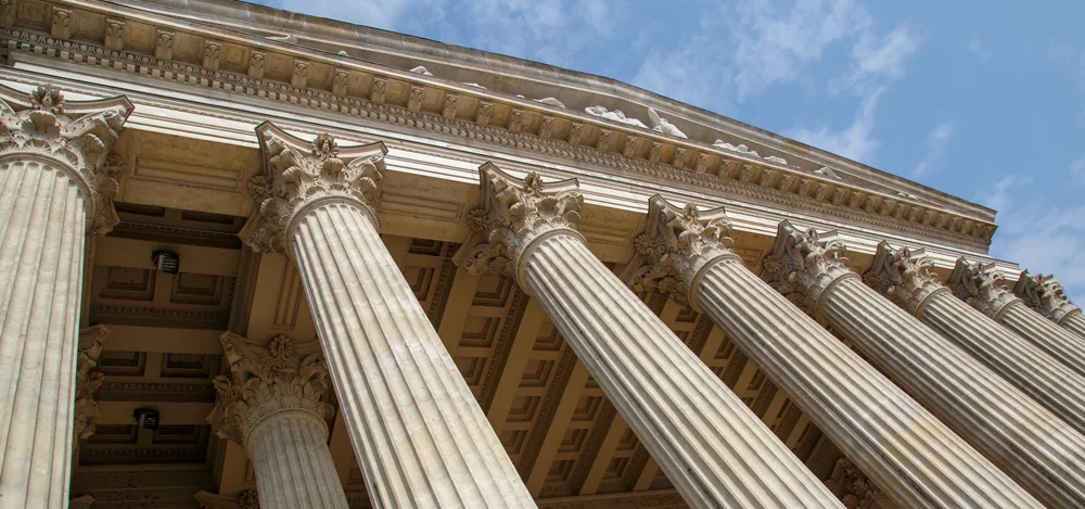 Vintage Old Justice Courthouse Column