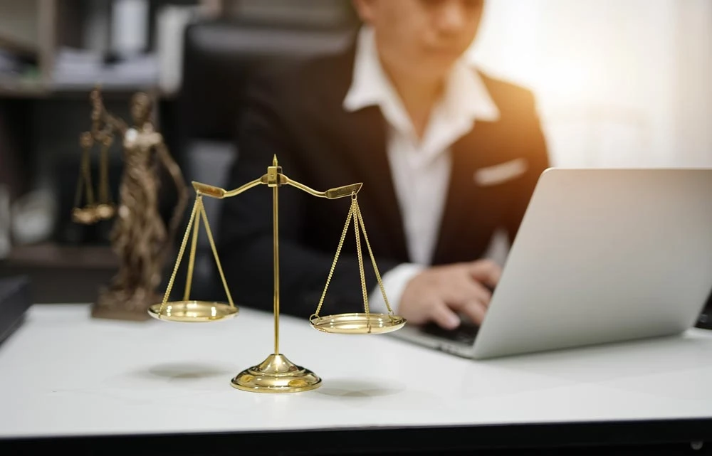 Judge gavel with Justice lawyers having team Concepts of Law and Legal services