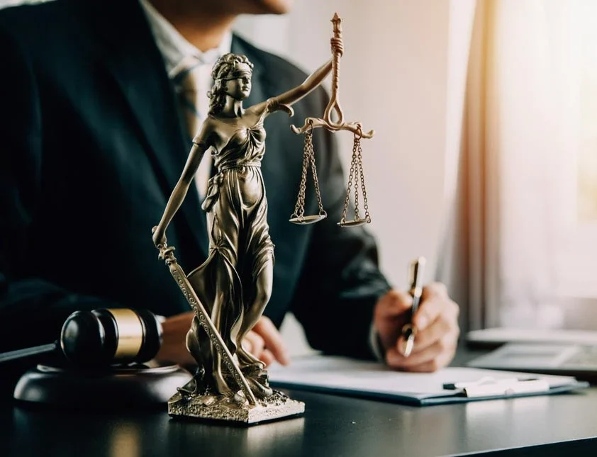 Judge gavel with Justice lawyer